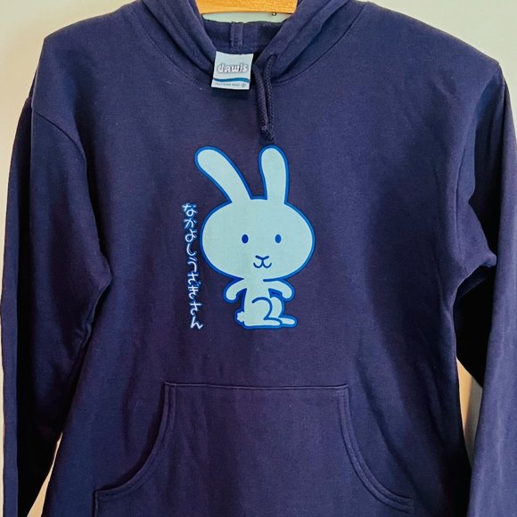 RARE DAWLS HOODIE / FUNNY BUNNY JAPAN Vintage 90s Skateboarding + Y2K!!! - Picture 1 of 11